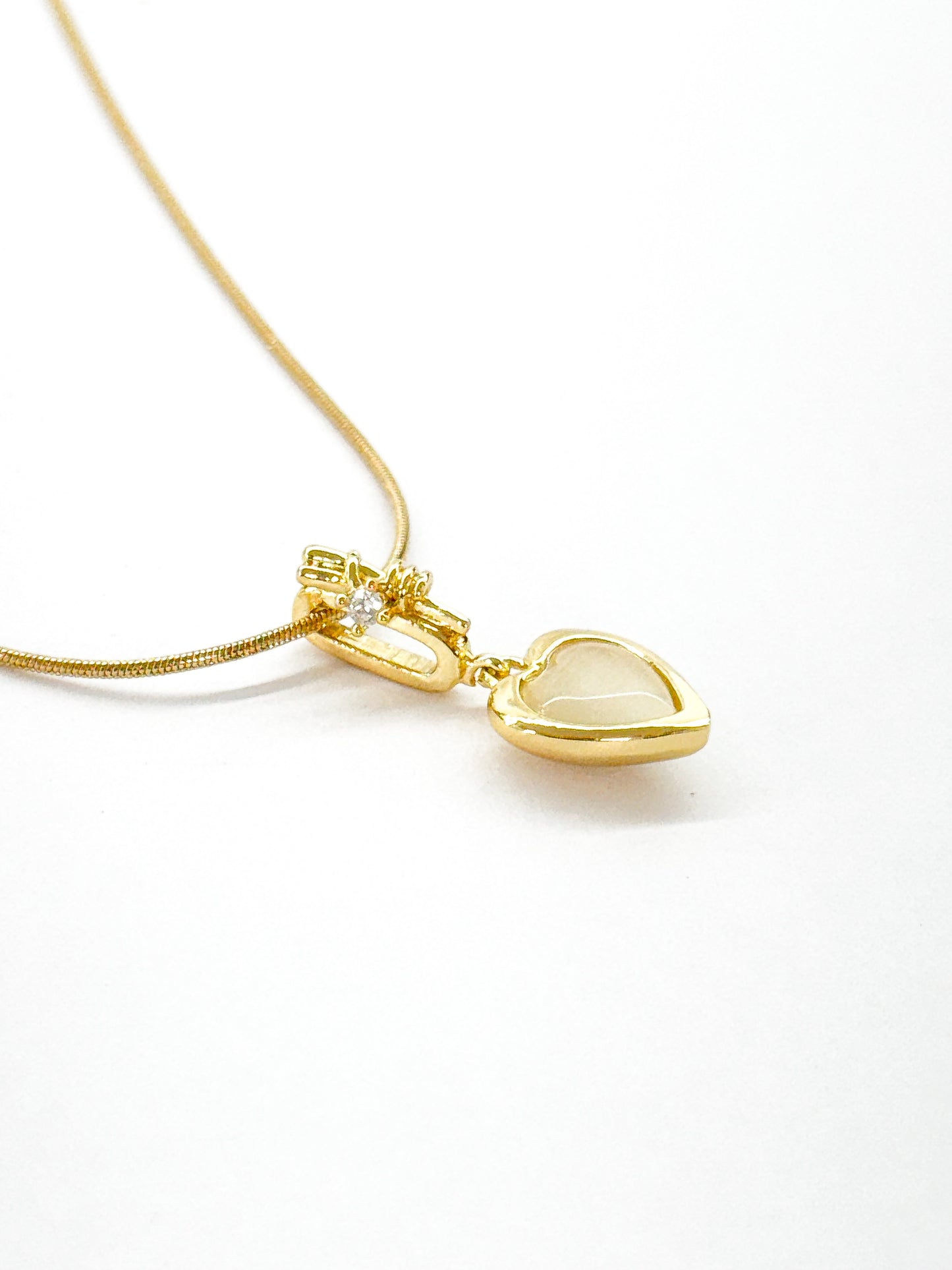 LAYERED TWIN CHAIN HEART