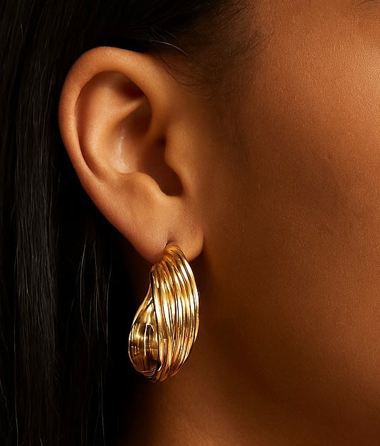 TWISTED RIBBON HOOPS