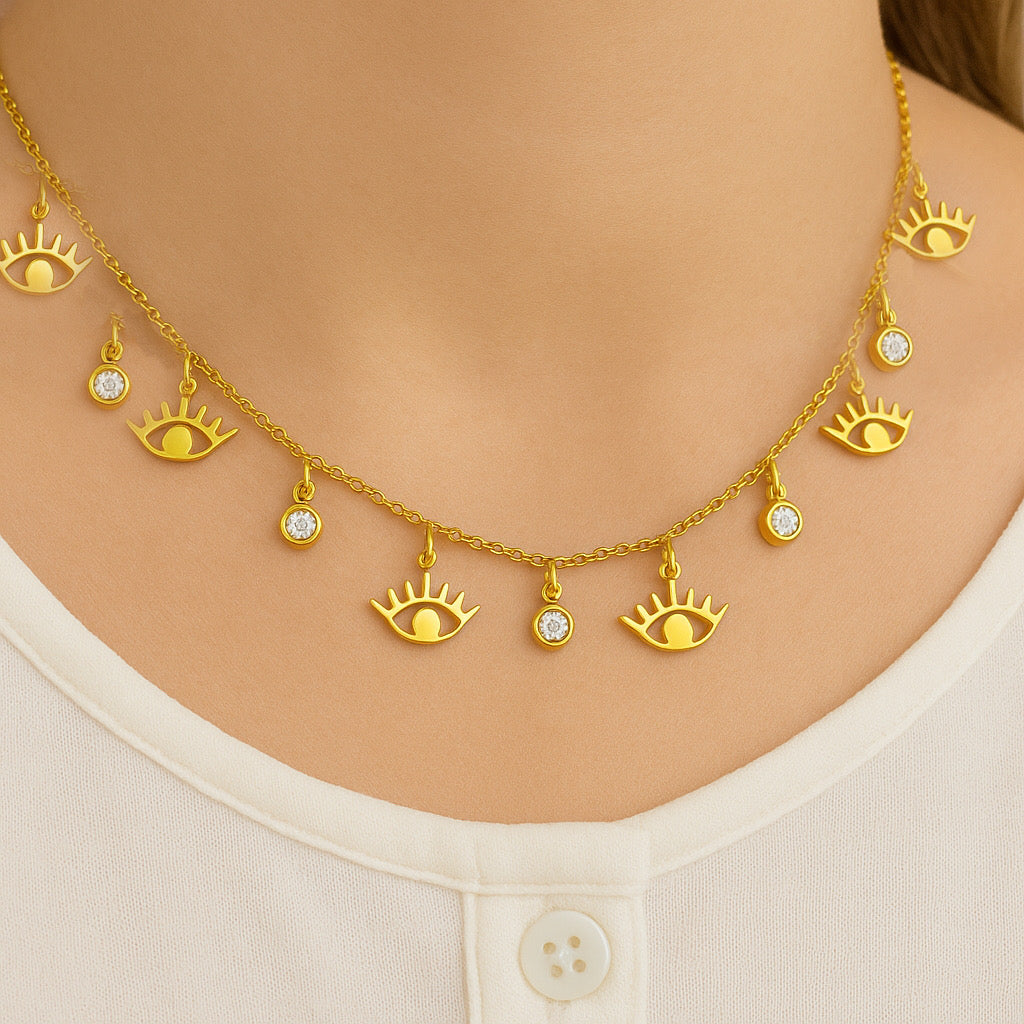 SCATTERED EYE NECKLACE