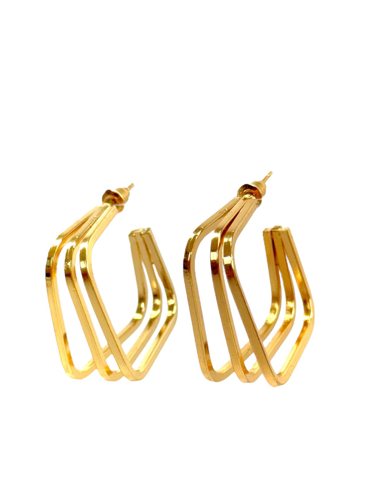 LAYERED SQUARE HOOPS